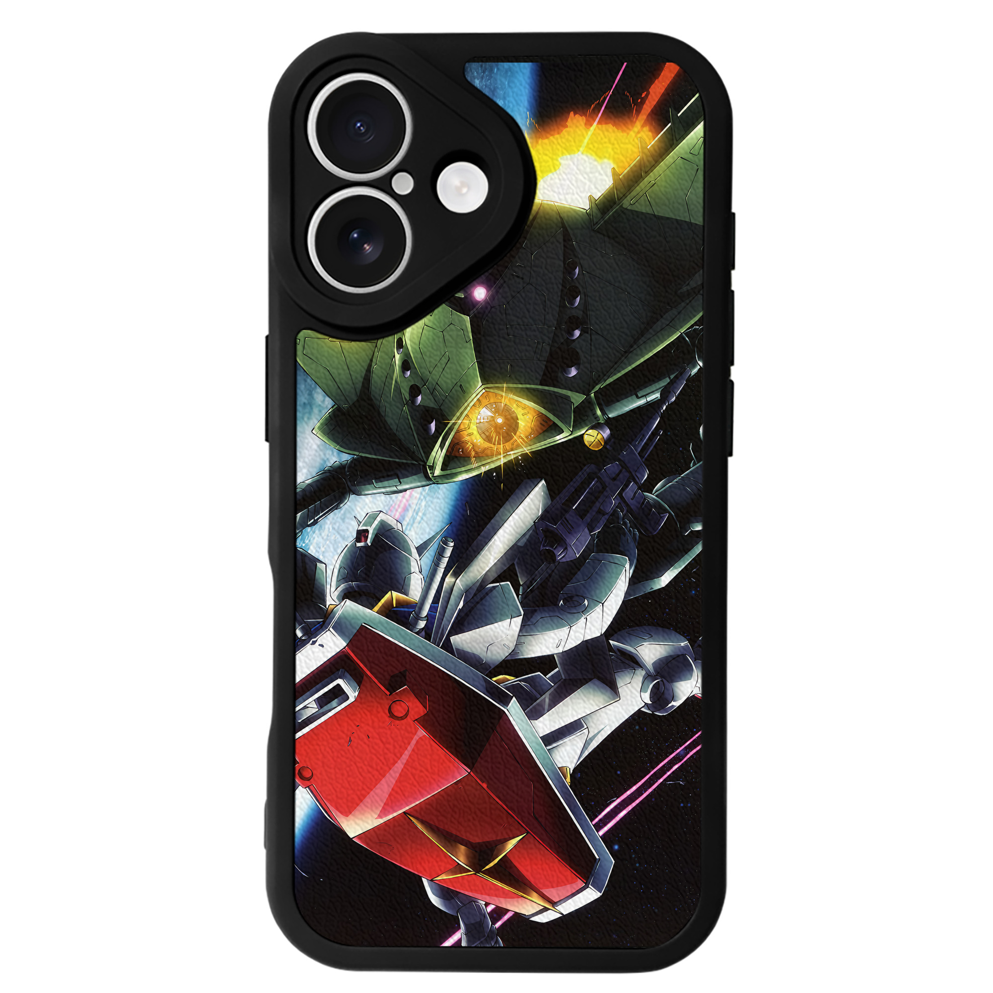 （画像用） 機動戦士ガンダム Mobile Suit Gundam 【iPhone 16シリーズ対応】シリコンスマホケース（レザー調） 材質：シリコン
